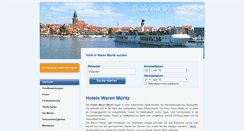 Desktop Screenshot of hotel-waren-mueritz.de